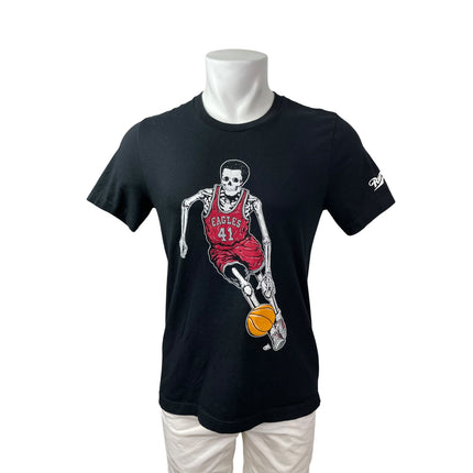 Runaway Men's Black Eagles 41 Skeleton Player Basketball T Shirt Tee Top Size M