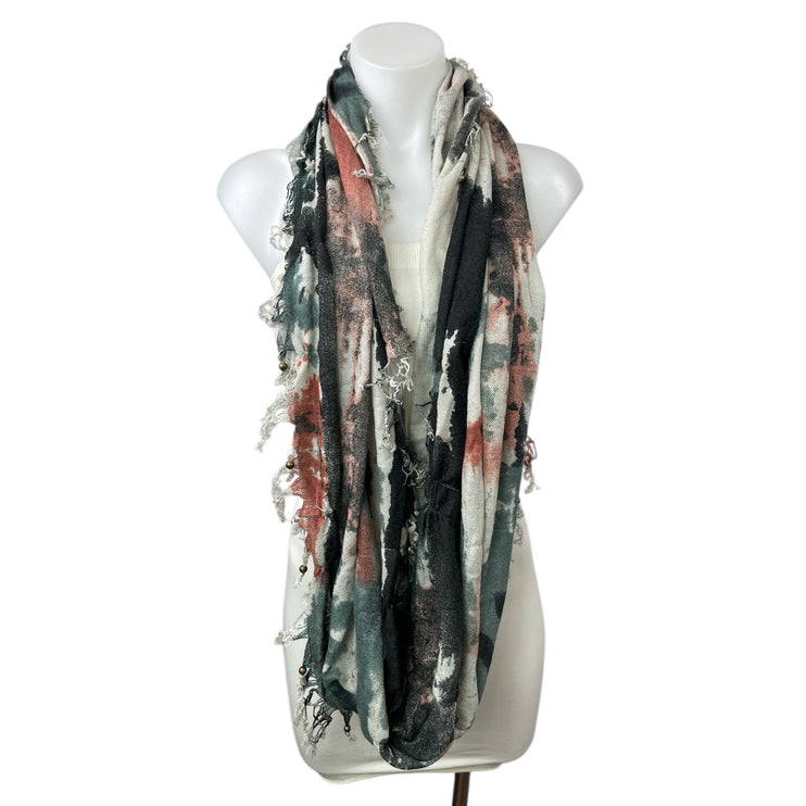 Urban Outfitters Starring at Stars Camo Fringe Spangles Infinity Neck Scarf OS