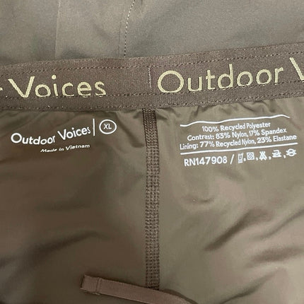 Outdoor Voices Men's Brown Pink Pull On Running Workout Athletic Shorts Size XL