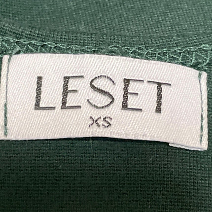 LESET Women's Emerald Green Sleeveless Knit Scoop Neck Crop Tank Top Size XS
