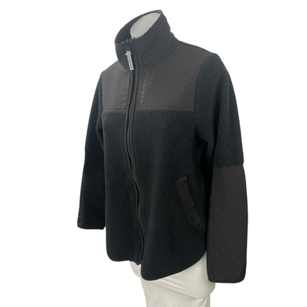 Rohnisch Phoebe Pile Women's Black Fleece Windproof Full Zip Coat Jacket Size S