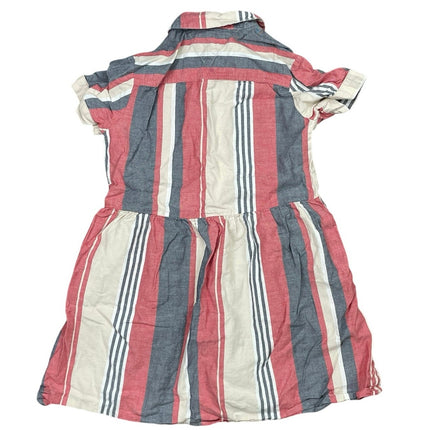 Tommy Hilfiger Kids Girls Multicolor Striped Collar Mini Flare Shirt Dress US 12