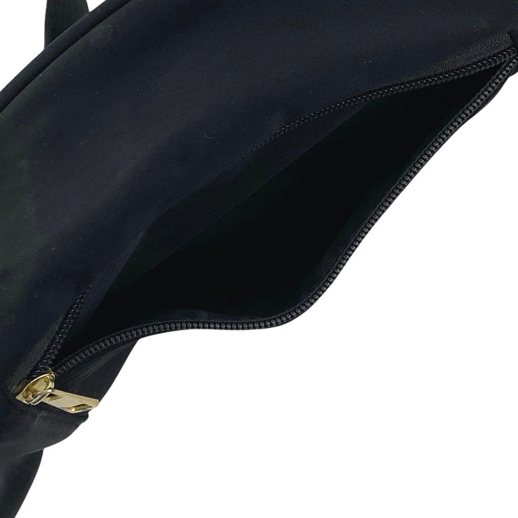 Zorfin Women's Black Gold Accent Adjustable Strap Travel Crossbody Belt Bag OS