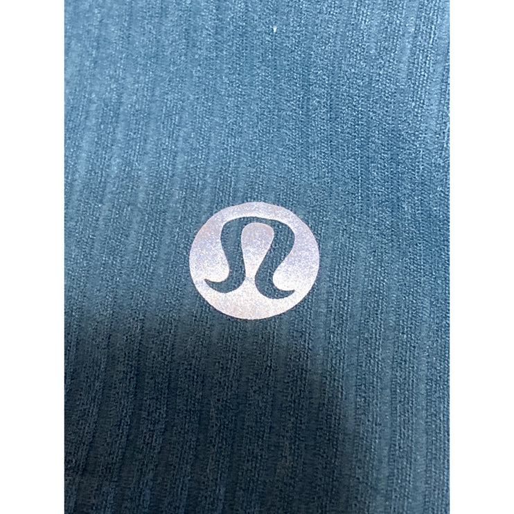 Lululemon Blue Green One Shoulder Sleeveless Athletic Sports Bra Crop Tank Top 2