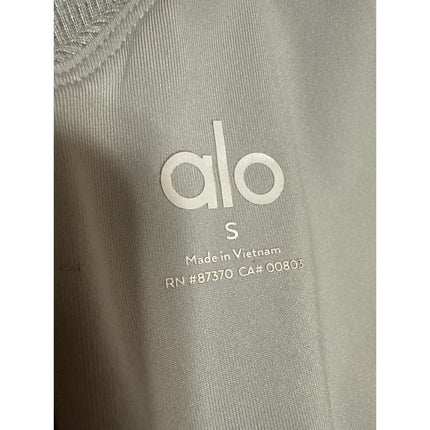Alo Yoga Alosoft Ribbed Shimmer Pliet Bodysuit Asymmetrical Swimsuit Swimwear S