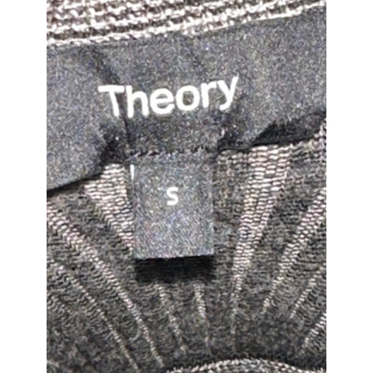 Theory 100% Wool Women's Gray Knitted Long Sleeve Crew Neck Sweater Shirt Top S