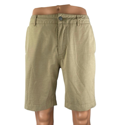All Day Men's Beige High Waisted Straight Leg Casual Chino Khaki Shorts Size 31