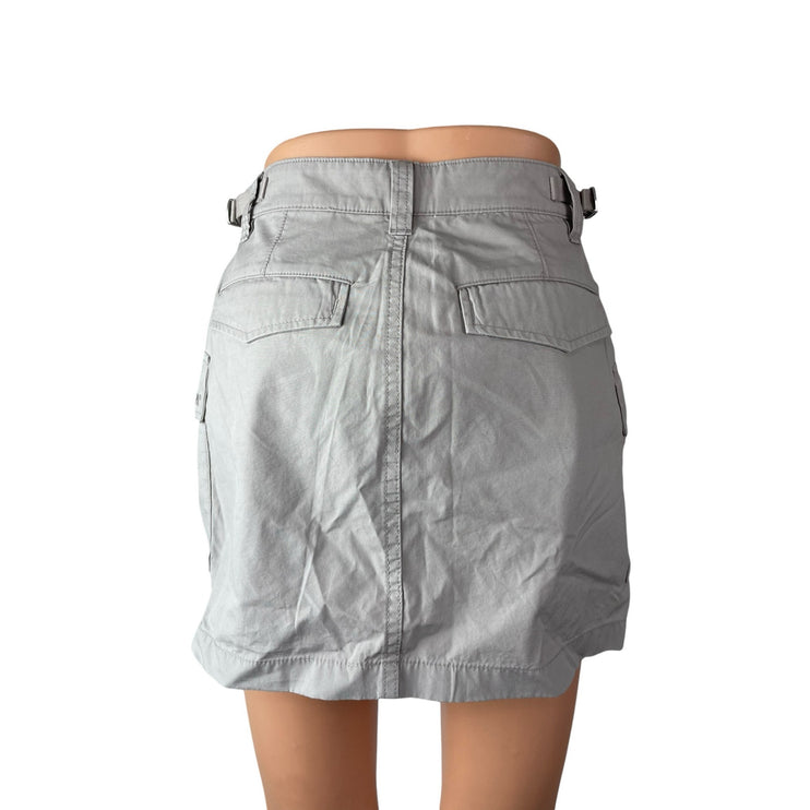 NEW Aritzia TNA Soft Supply Gray Mid Rise Mini Straight Utility Cargo Skirt Sz 2
