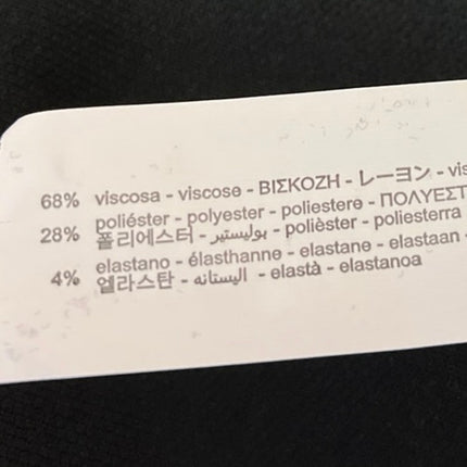 NEW Zara Black Short Sleeve Mock Neck Stretch Mini T Shirt Bodycon Dress Size L