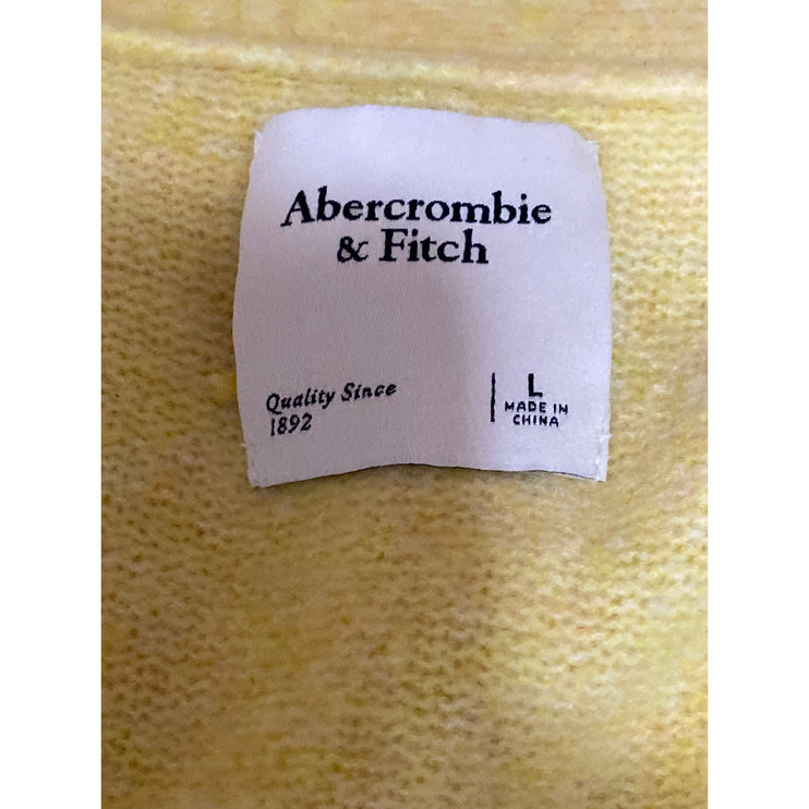Abercrombie & Fitch Womens Yellow Long Sleeve Button Down Cardigan Sweater Top L