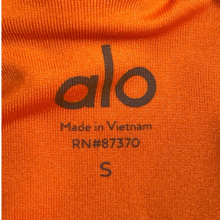 Alo Yoga Coral V Neck Racerback Workout Gym Athletic Sports Bra Crop Top Size S