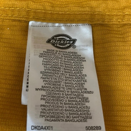 Dickies Men's Tan Corduroy Long Sleeve Button Up Pocket Shirt Jacket Size S