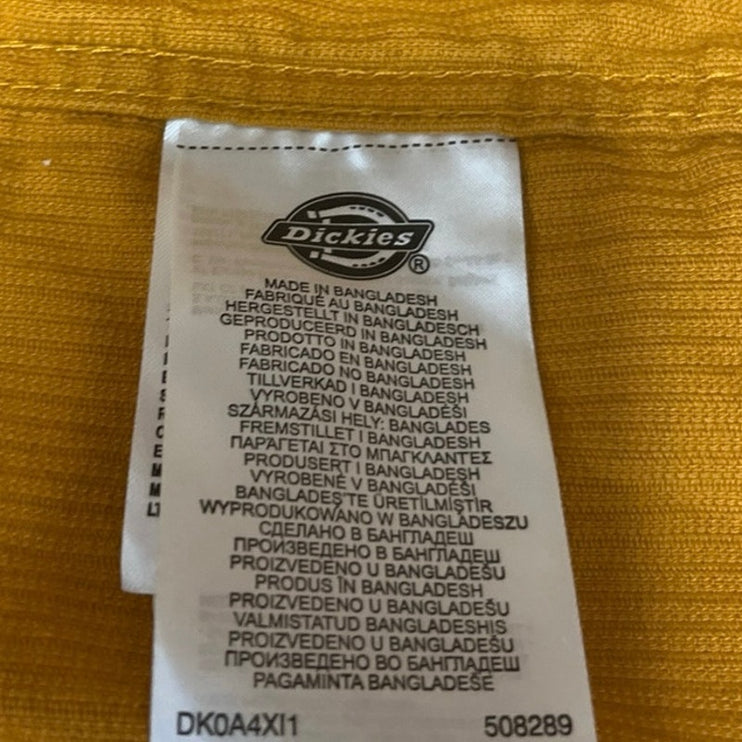 Dickies Men's Tan Corduroy Long Sleeve Button Up Pocket Shirt Jacket Size S