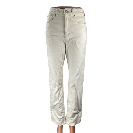 Madewell The Dean Women's White High Rise Workwear Straight Denim Jeans Pants 26