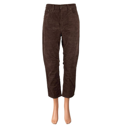 NEW GAP Women's Brown Corduroy High Rise Barrel Carrot Tapered Trousers Pants 31