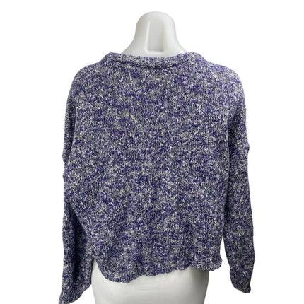 Something Navy Women's Blue 100% Merino Wool Long Sleeve Sweater Top Size M