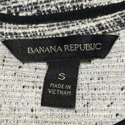 Banana Republic Women's Black Tweed Long Bell Sleeve Shirt Blouse Top Size S
