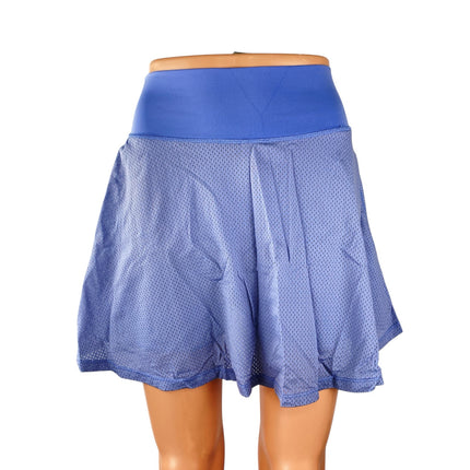 Buff Bunny Blue Cellular Blue Mesh A Line Tennis Golf Athletic Skort Skirt Sz M
