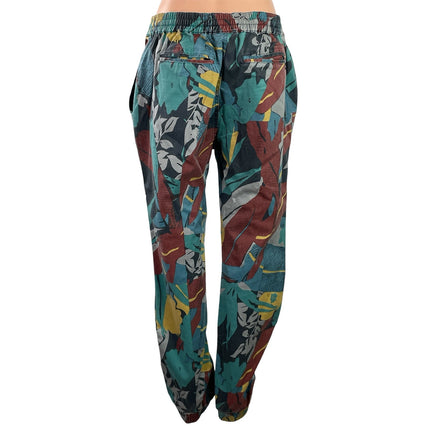 Imperial Motion Green Tropical Elastic Waist Tapered Trouser Jogger Pants Sz 34