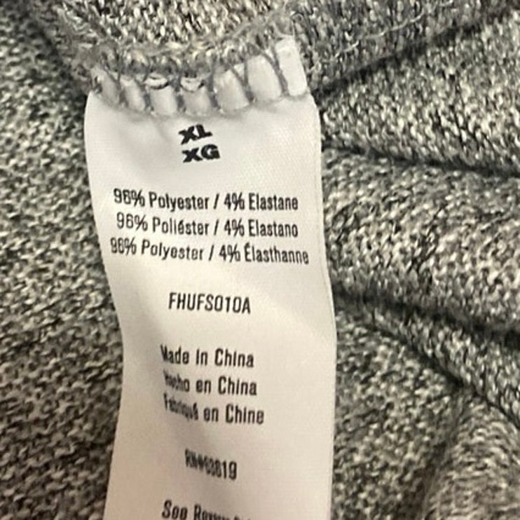 Hurley Women's Gray Knit Long Sleeve V-Neck Active Sweatshirt  Sweater Top Sz XL