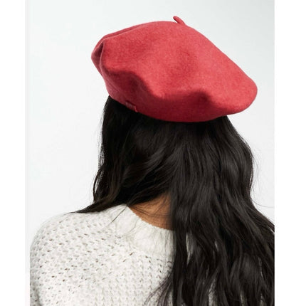 & Other Stories Women's Red Parisian French 100% Wool Classic Beret Hat One Size