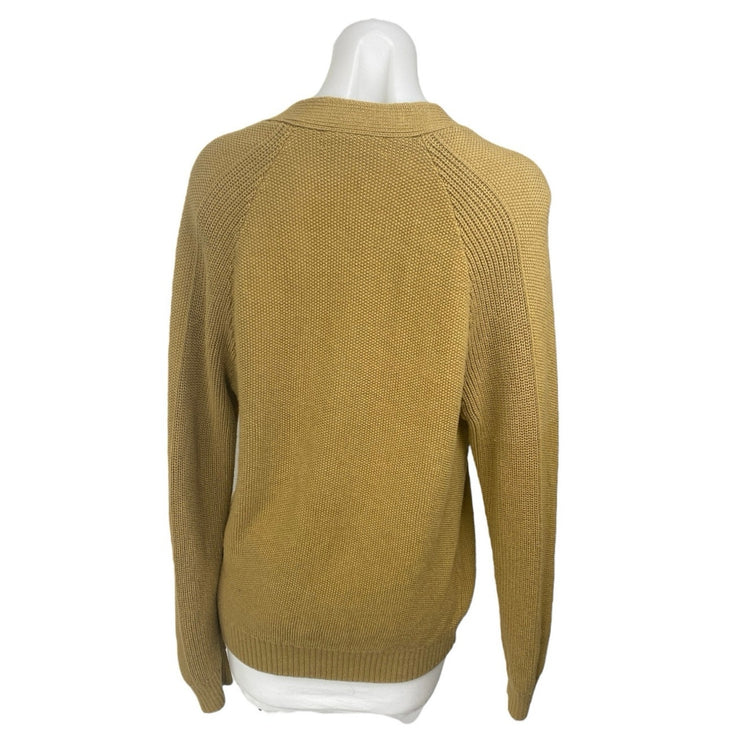 Madewell Women's Brown Tan Button Front Long Sleeve Knit Cardigan Sweater Top XS