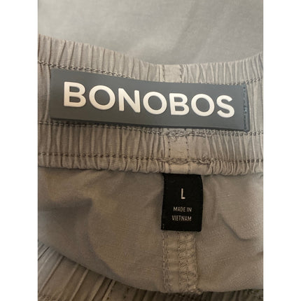 Bonobos Men's Gray Drawstring Elastic Waist Mini Casual Performance Shorts Sz L