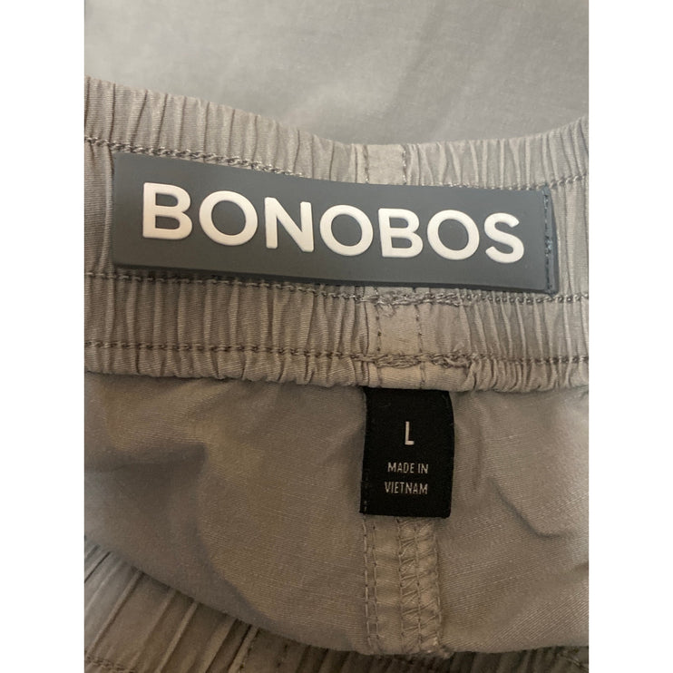 Bonobos Men's Gray Drawstring Elastic Waist Mini Casual Performance Shorts Sz L