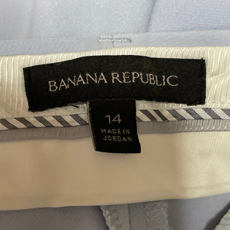 Banana Republic Avery Women's Blue High Rise Straight Leg Trousers Pants Size 14