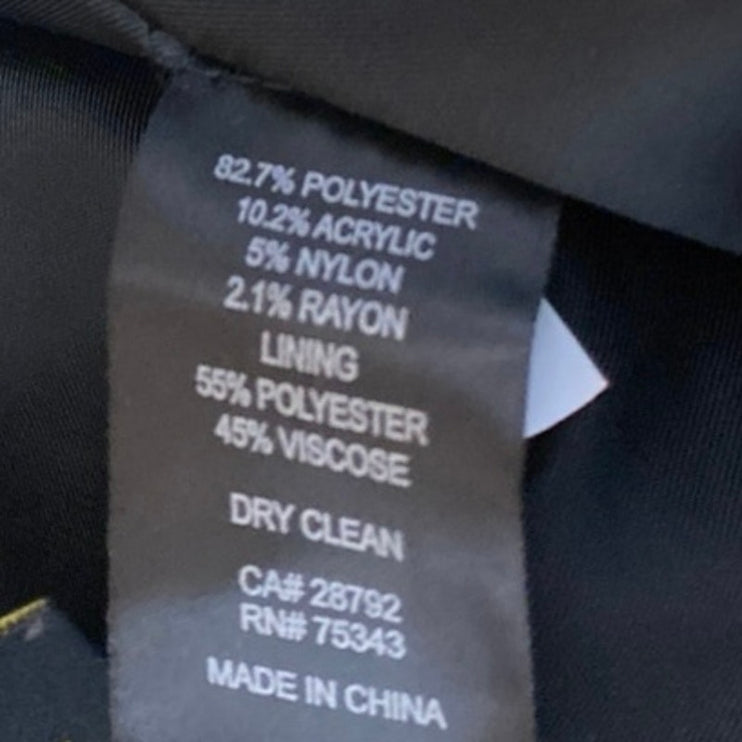 House of Harlow 1960 Yellow Black Gingham Long Sleeve Blazer Skirt 2 Pc Set S/M