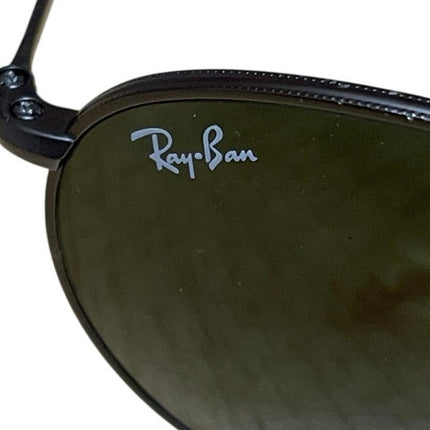 Rayban Women's Black Frame Metal Round Classic Sunglasses with Case Size OS