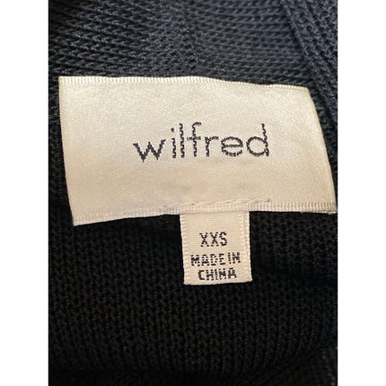 Aritzia Wilfred Black Open Front Long Sleeve Long Cardigan Sweater Top Size XXS