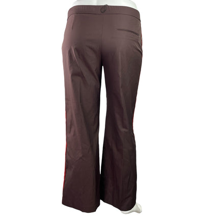 Zara Womens Brown High Waisted Flared Wide Leg Crop Lounge Trousers Pants Sz XL