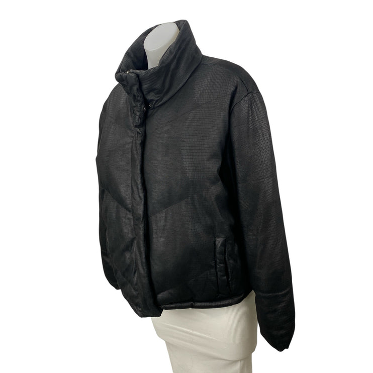 BB Dakota Womens Black Quilted High Neck Long Sleeve Padded Puffer Coat Jacket M