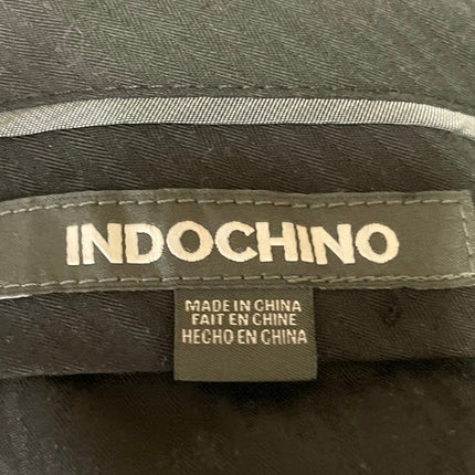 Indochino Men's Dark Gray Mid Rise Straight Chino Khaki Trousers Dress Pants XL