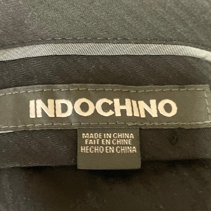 Indochino Men's Dark Gray Mid Rise Straight Chino Khaki Trousers Dress Pants XL