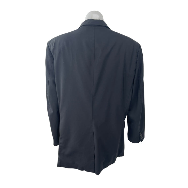 Theory Black Wool Long Sleeve Blazer Coat Jacket Straight Dress Pants Set 42/34