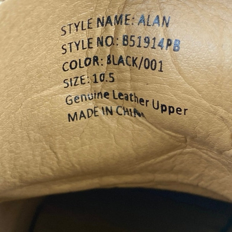 La Milano Alan Men's Black 100% Leather Lace Up Heel Combat Boots Size 10.5