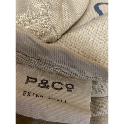 P&Co Women's Beige The Lost Years Floral Short Sleeve T Shirt Tee Top Size XS