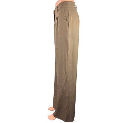 Princess Polly Women's Brown High Rise Front Pleated Wide Leg Dress Pa Brie Princess Polly Women's Brown High Rise Front Pleated Wide Leg Dress Pa Brie