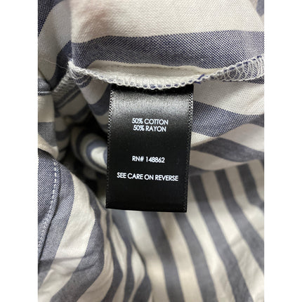 Torrid Blue White Striped Oversized Long Sleeve Button Down Tunic Shirt Top Sz 5