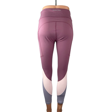 Outdoor Voices Zoom Purple Pink Colorblock Yoga Workout Athletic Leggings Pant M