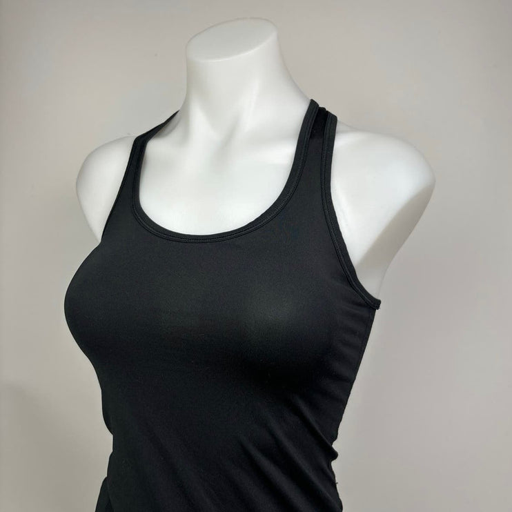 Nike Dri-Fit Black Racerback Slim Fit Mesh Back Athletic Sports Tank Top Size S