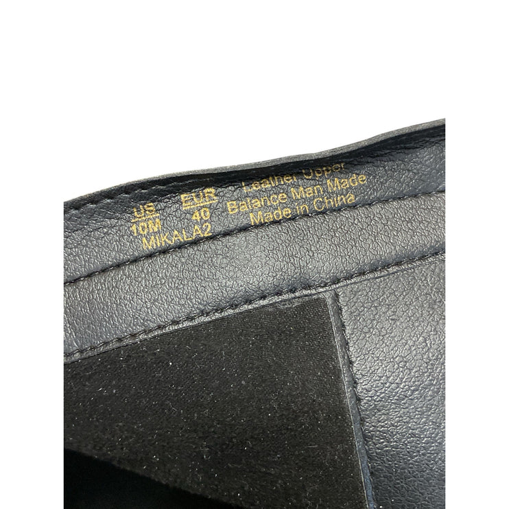 Sam Edelman Mikala Women's Leather Black Strap Zip Up Knee High Boots Size 10