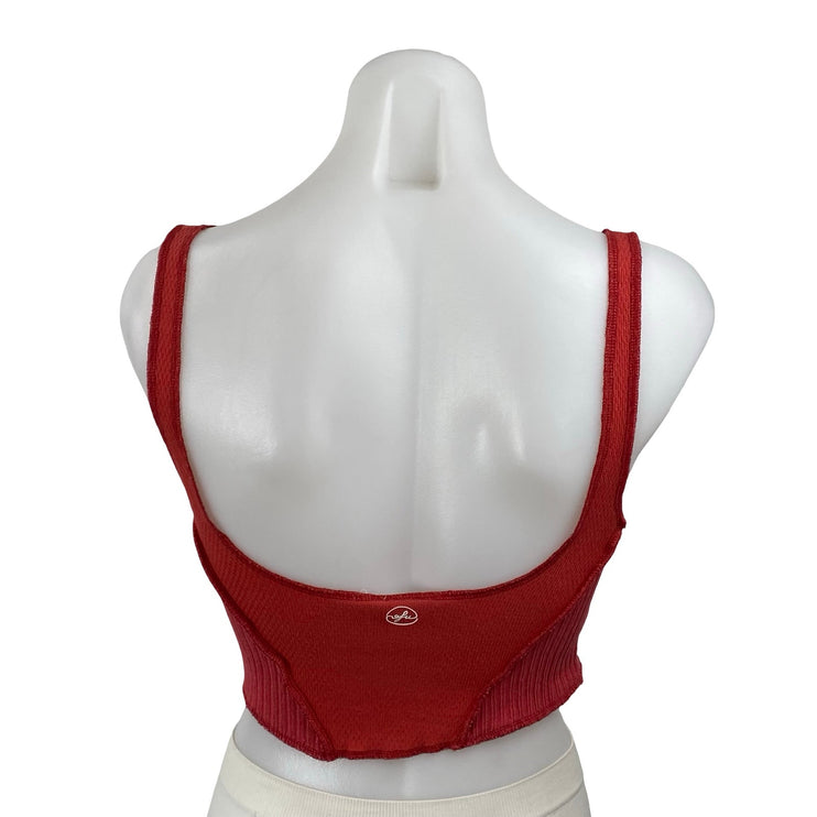 Urban Outfitters Out From Under Red Corset Bustier Cami Tank Crop Top Size S