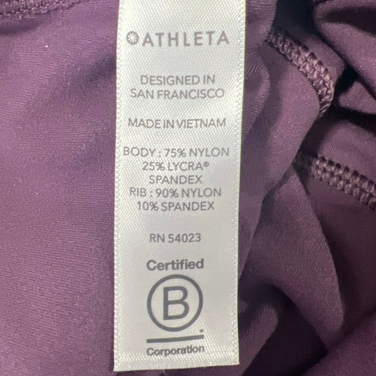 Athleta Studio 2.5" Purple High Waist Acivewear Training Gym Yoga Shorts Sz XXS