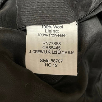 J.Crew No. 2 Dark Gray 100% Wool High Waisted Career Mini Pencil Skirt Size 2