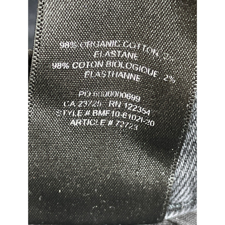 Aritzia Denim Forum Black Frayed Raw Hem High Rise Skinny Denim Jeans Pants 27