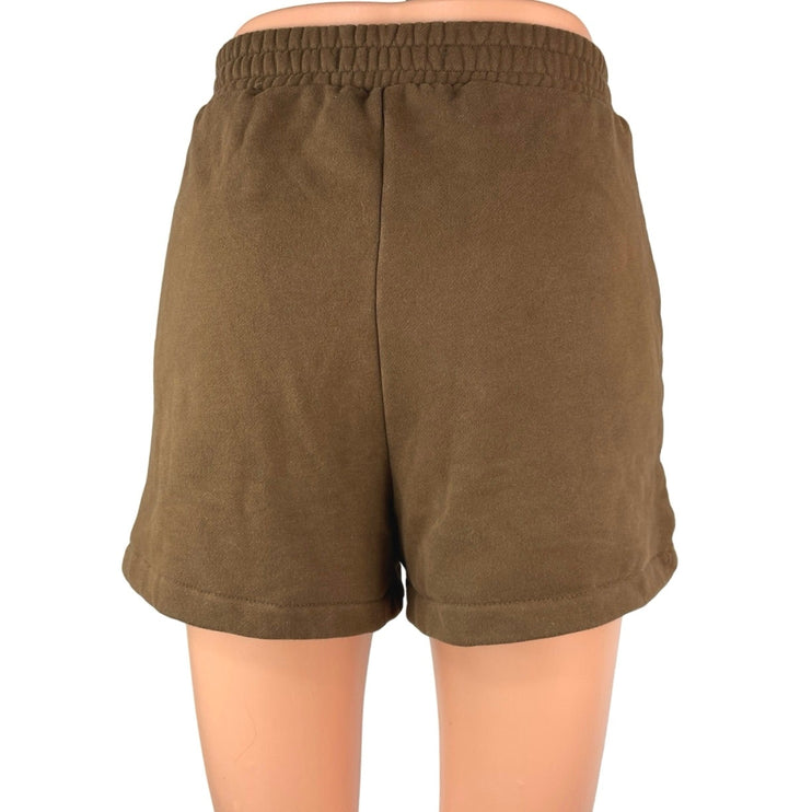 MMMI My Mum Made It Brown Elastic Waist Pull On High Rise Casual Shorts Size XS