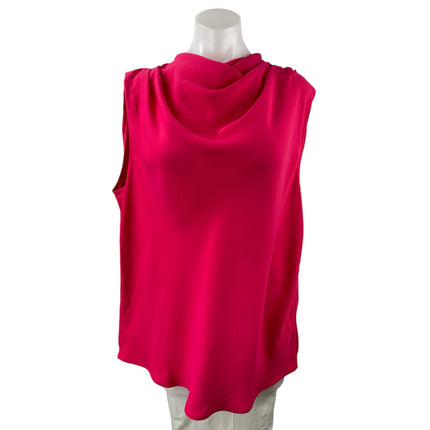 Aritzia Babaton Women's Pink Sleeveless Drape Cowl Neck Tank Blouse Top Size L